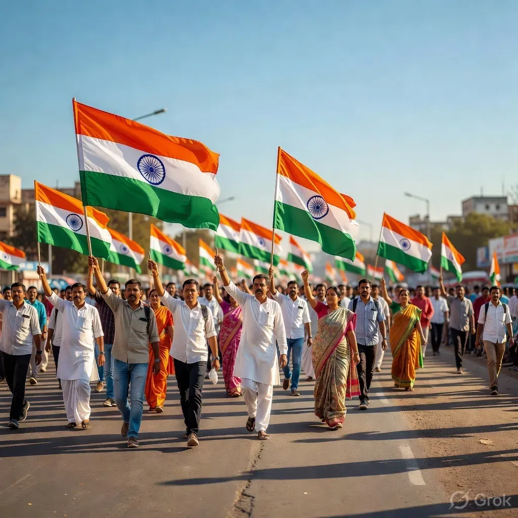 CM Sai leads Raipur Tiranga Yatra ahead of Independence Day