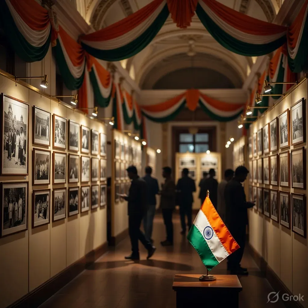CM Sai Opens Tiranga Photo Exhibition at Raipur Town Hall