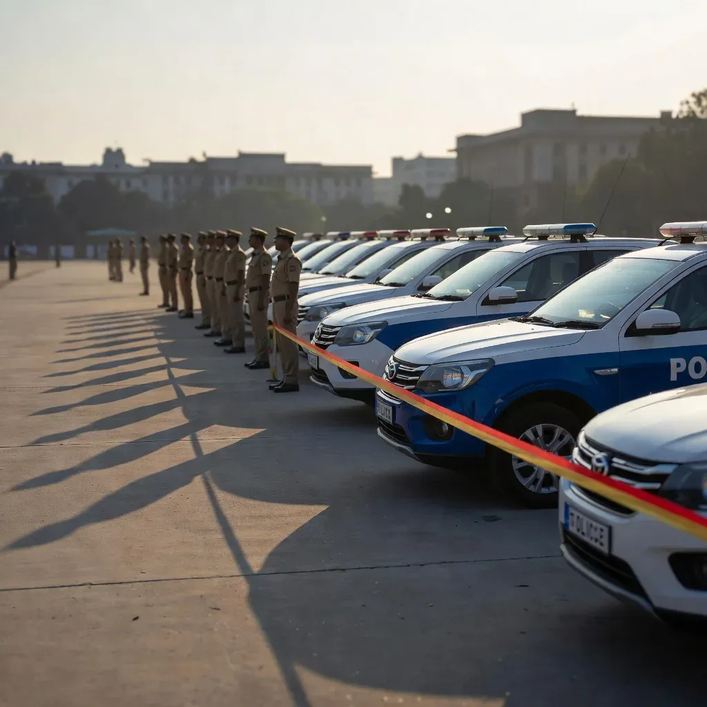 CM Yogi flags off 87 interceptor vehicles for UP Police in Lucknow