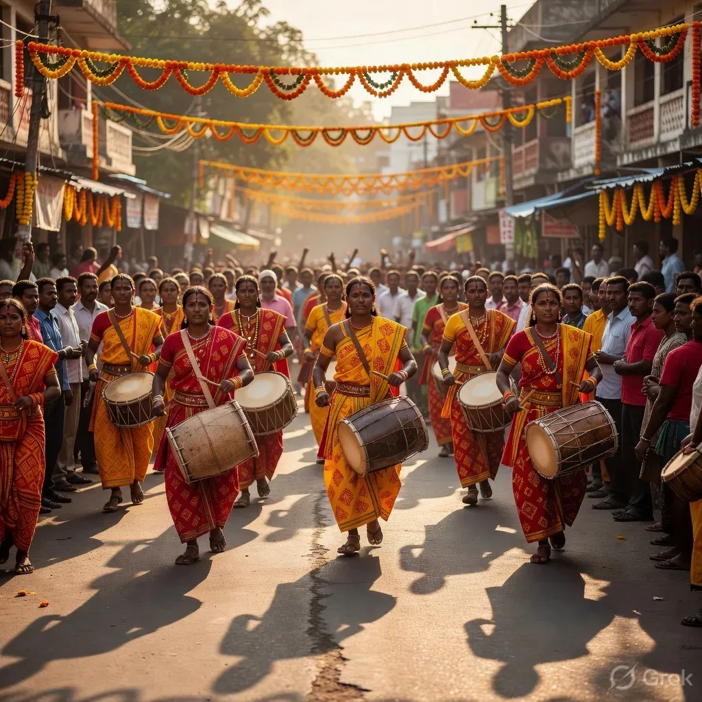 Jharkhand CMO: Adivasi Divas Procession Lights Up Ranchi