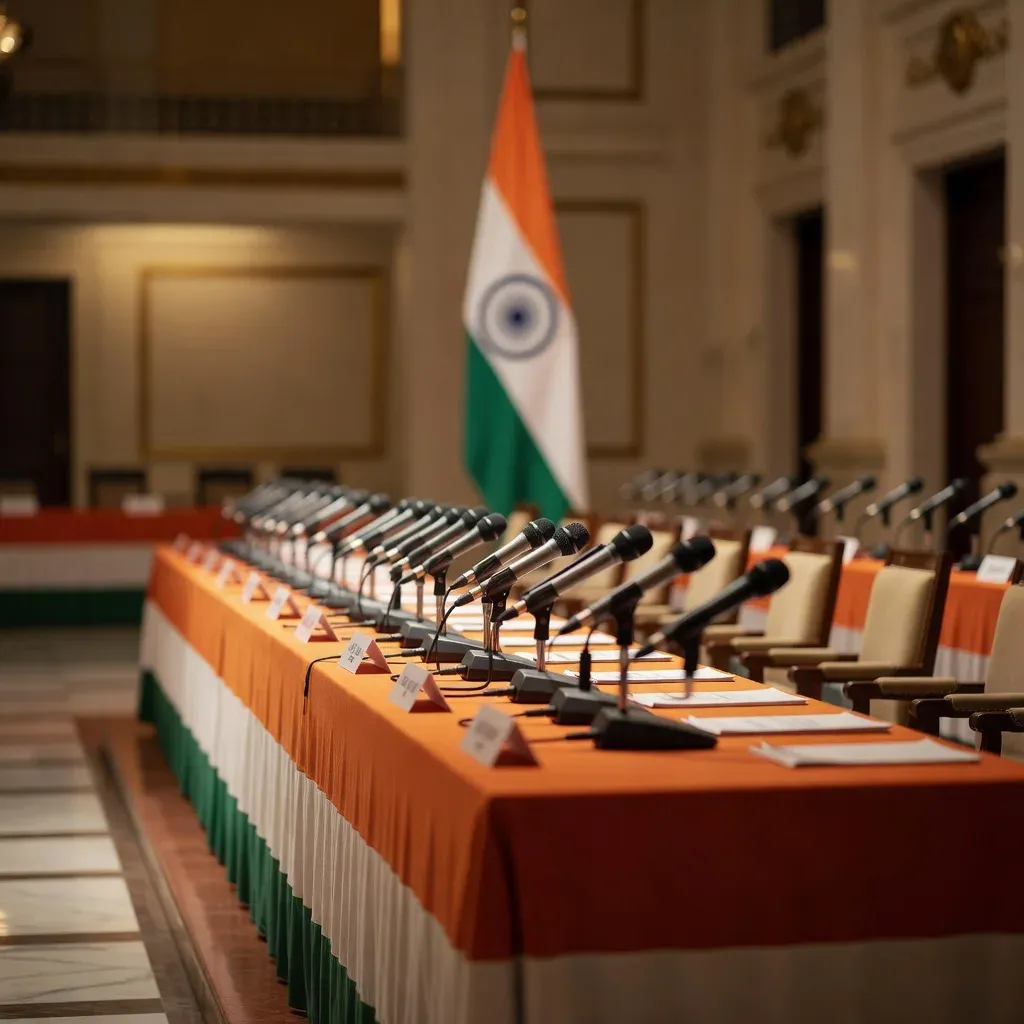 Pralhad Joshi addresses press meet in Jaipur on 'SaveDemocracy'