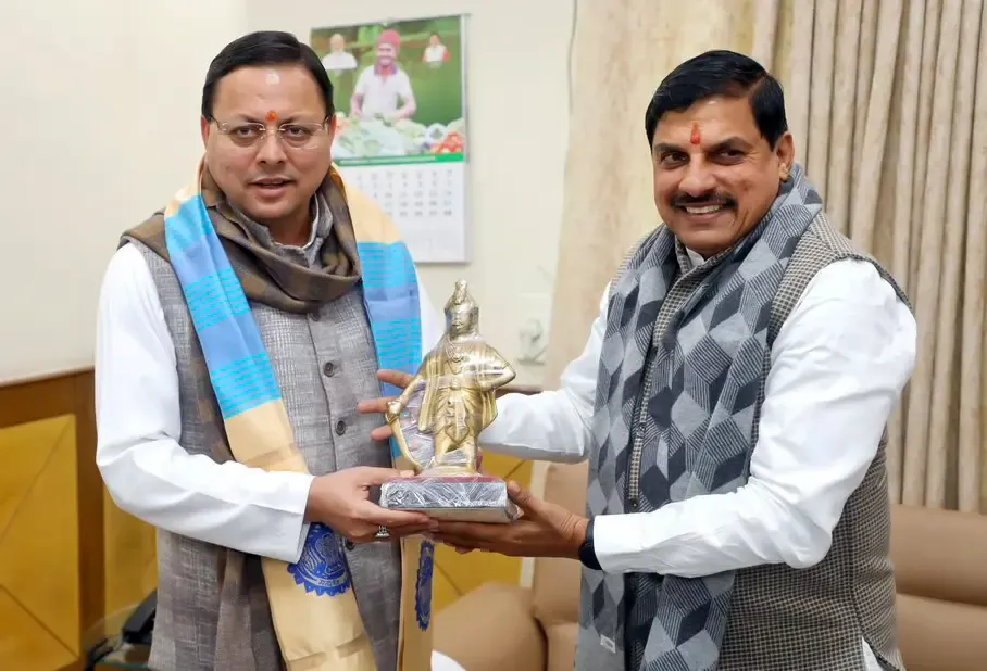 Uttarakhand CM Dhami Praises Mohan Yadav's BJP Government for Establishing a Robust Growth Framework in MP