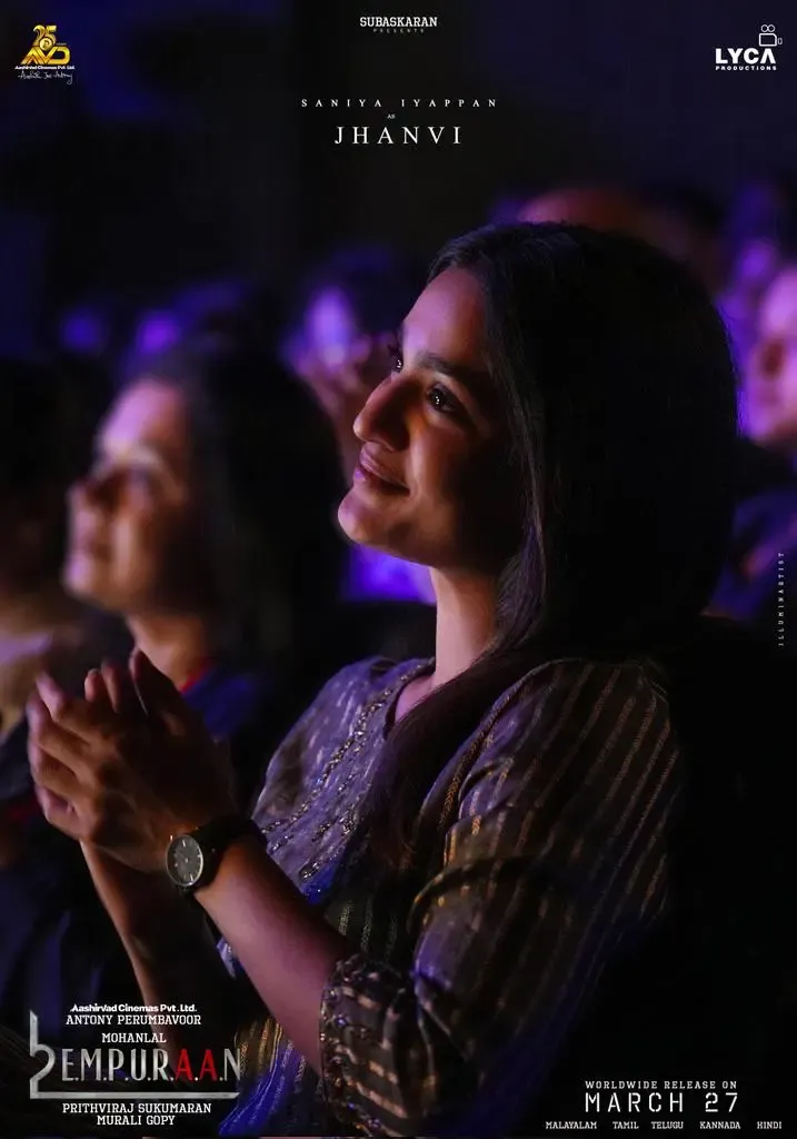 Mohanlal Unveils Saniya Iyaapan as Jhanvi in L2: Empuraan