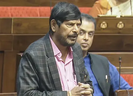 Does MoS Athawale Support the Union Budget in Rajya Sabha?