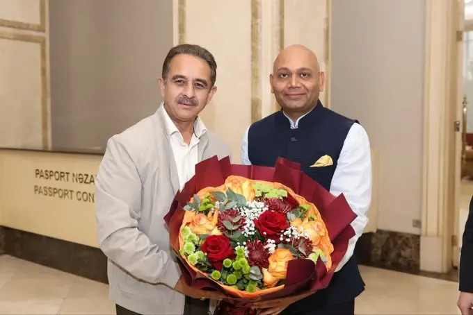 MoS Kirti Vardhan Singh arrives in Baku for CICA's 7th Summit