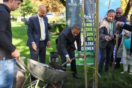 Kirti Vardhan Singh Plants Tree in Chile to Honor Mothers and Promote Mission LiFE