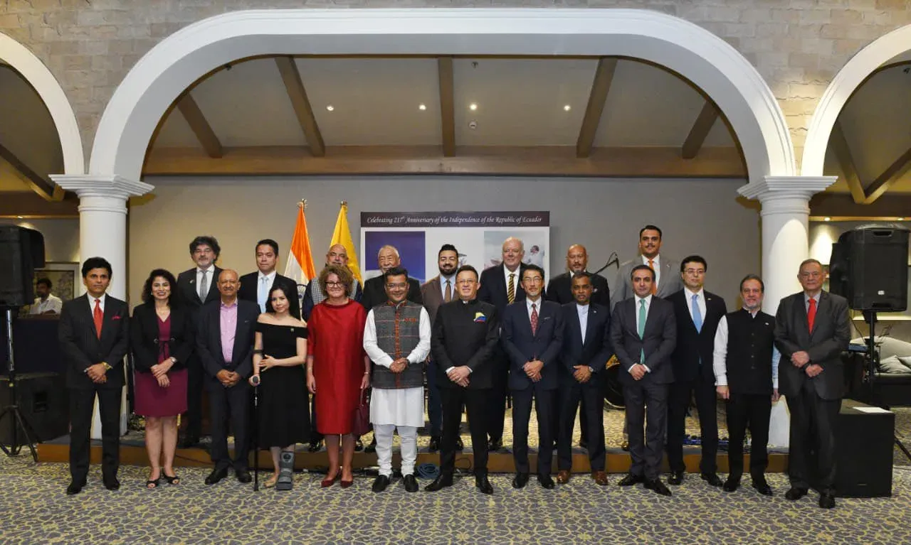 MoS Pabitra Margherita attends Ecuador National Day reception in New Delhi