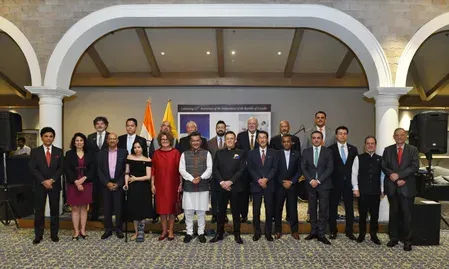 MoS Pabitra Margherita attends Ecuador National Day reception in New Delhi