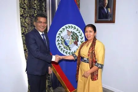 MoS Pabitra Margherita meets Belize Governor-General, engages Indian diaspora