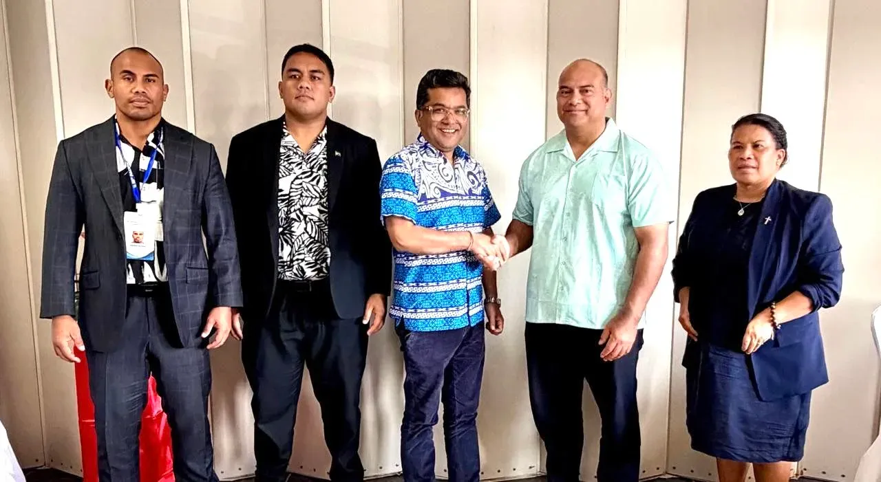 MoS Margherita meets Nauru, Fiji, Tuvalu, Palau, Tonga leaders at 55th PIF Summit