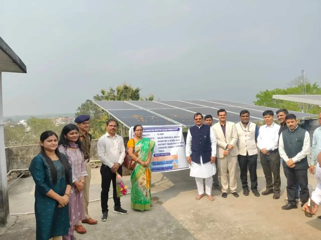 Tripura Takes a Bold Step: MoS Shripad Naik Launches Rooftop Solar Plant to Power District HQs