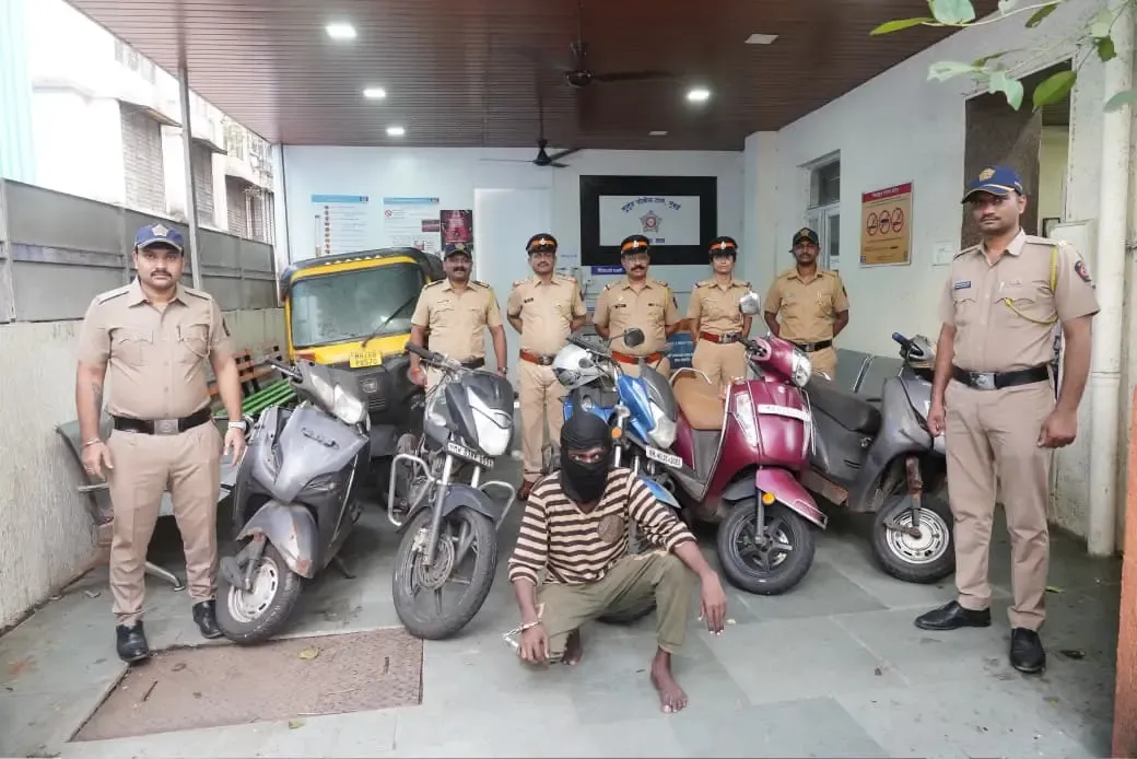 मुंबई पुलिस ने मुलुंड में मोटरसाइकिल चोर गिरफ्तार किया, ₹3.45 लाख की 6 गाड़ियाँ बरामद