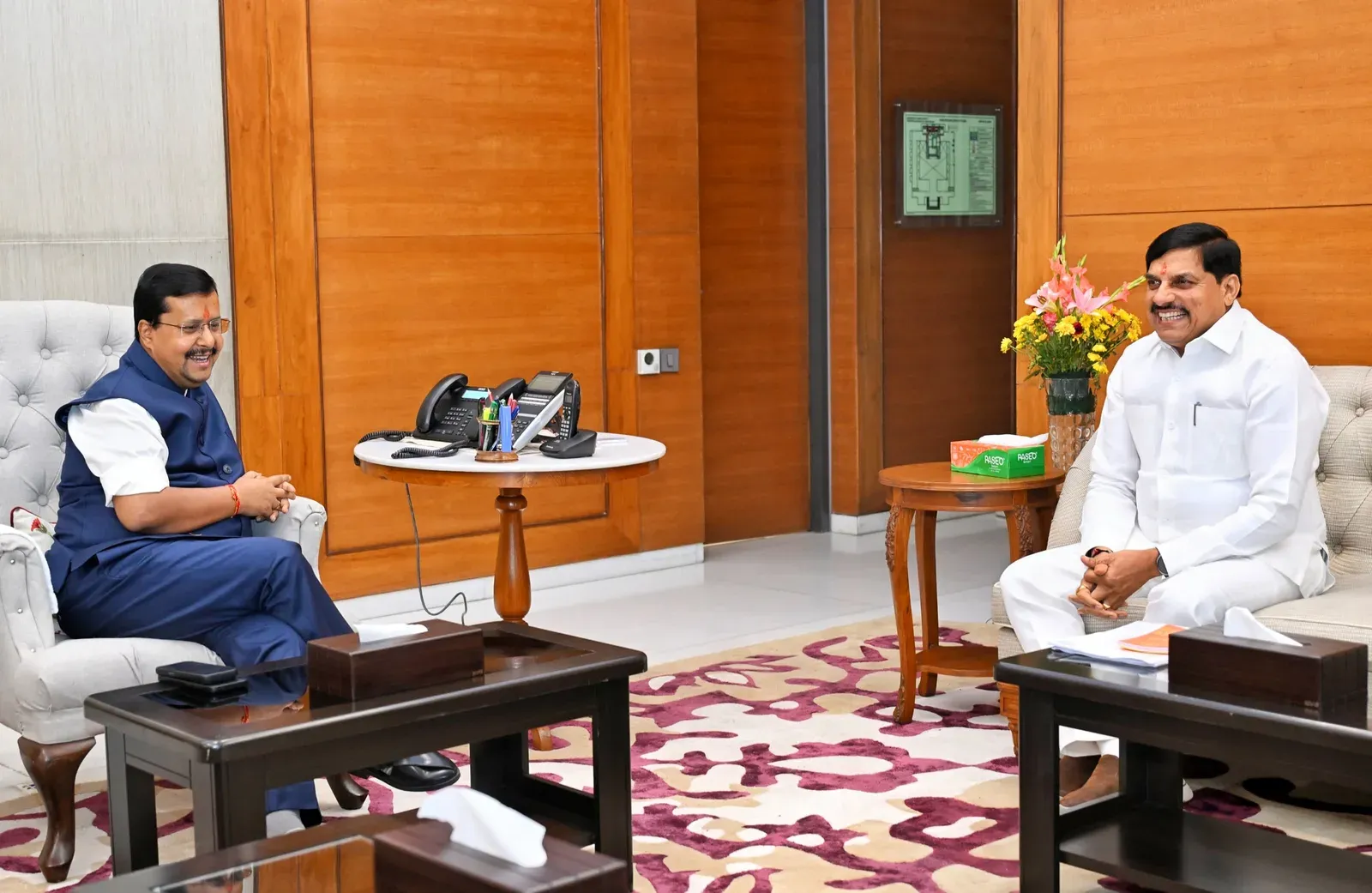 MP CM Mohan Yadav meets BJP chief, Union Ministers on investment and water roadmap