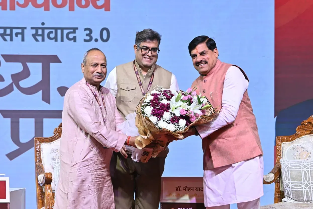 MP CM Mohan Yadav at Panchjanya's Sushasan Samvad 3.0