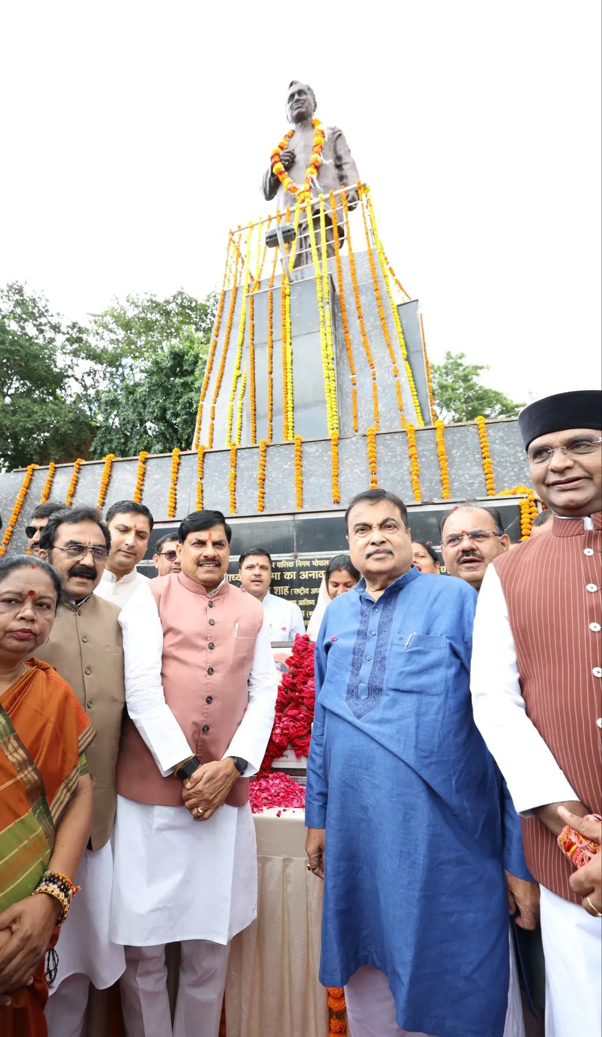 MP CM Mohan Yadav, Gadkari pay tribute to Deendayal Upadhyay