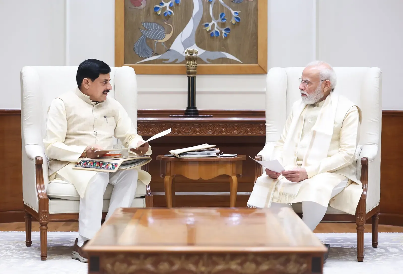 MP CM Mohan Yadav invites PM Modi to Global Investors Summit 2027 in New Delhi meet