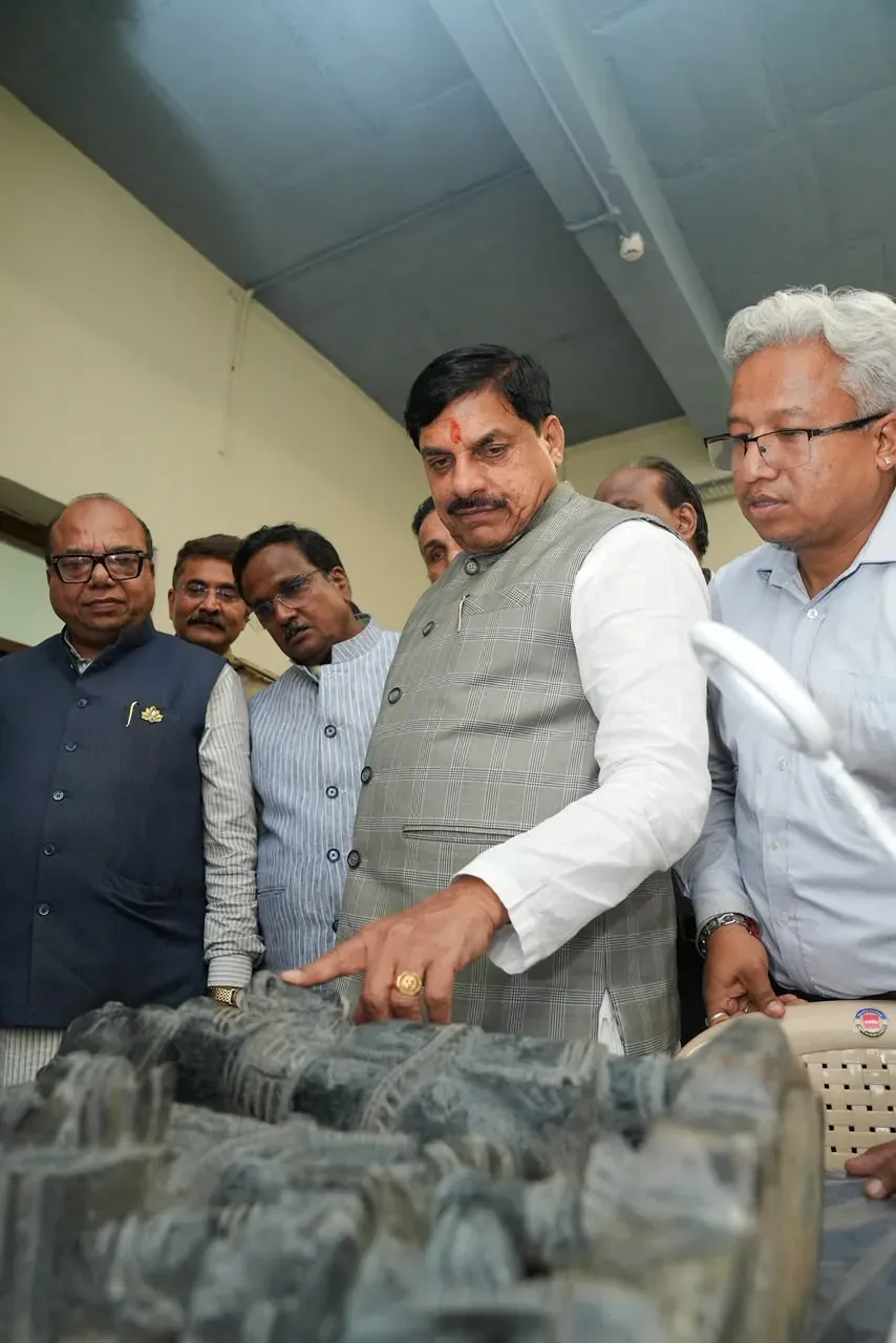 MP CM Mohan Yadav Tours Ujjain's Vikram Kirti Museum