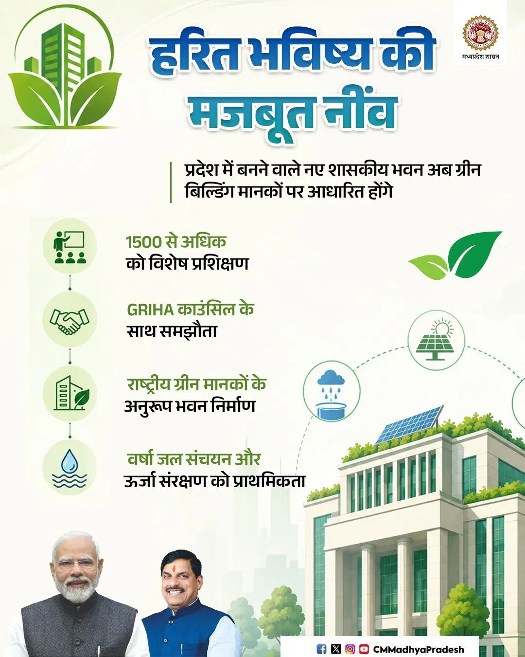MP CM Office: New Govt Buildings to Meet Green Standards