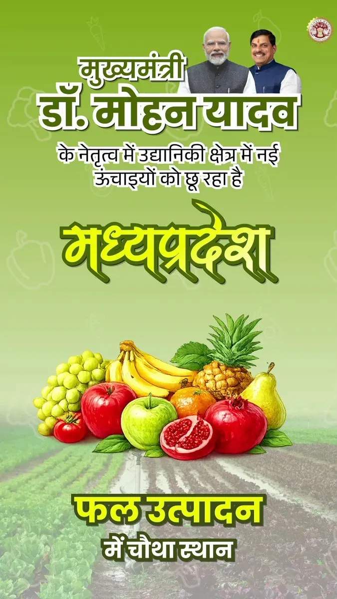 MP CMO Spotlights State as Leader in Horticulture Output