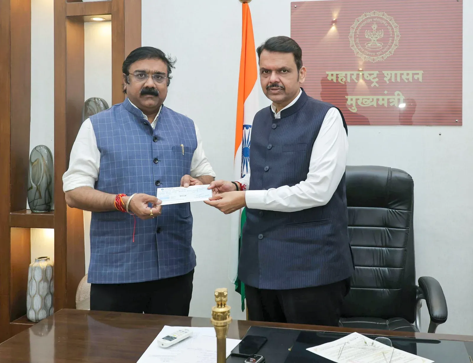 MP Dr. Ajit Gopchade donates month's salary to CM Relief Fund for drought farmers