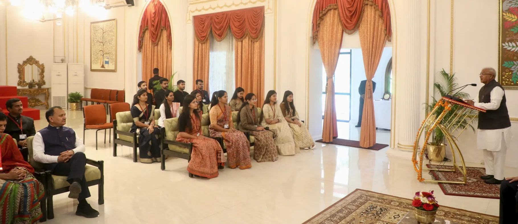 What Did Governor Patel Share with Trainee Officers at Raj Bhavan?