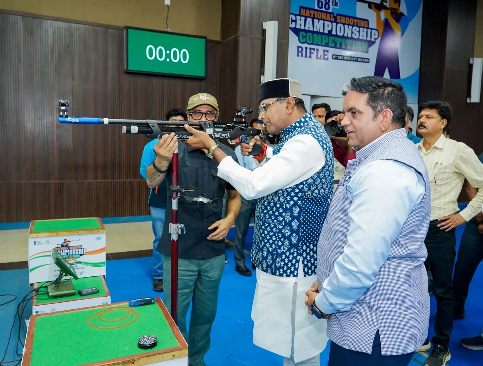 MP Sports Minister backs NRAI talent hunt to introduce 7.5 lakh students to shooting