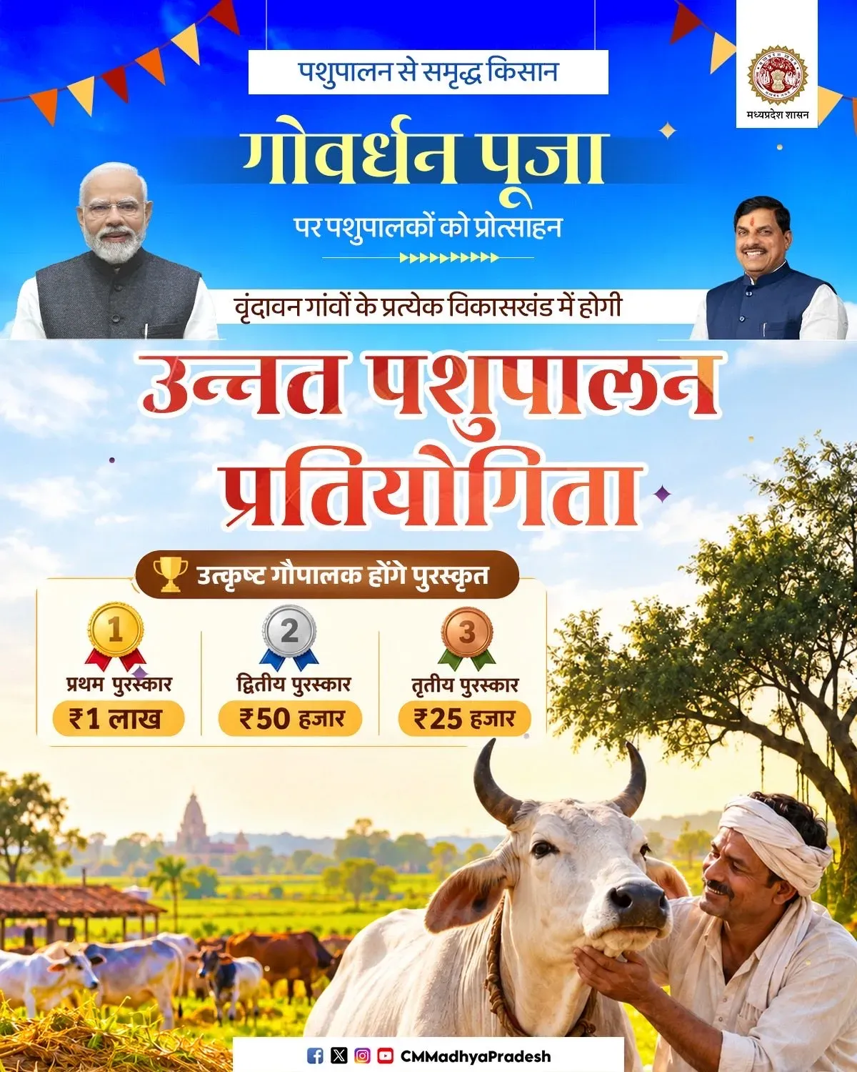 MP to Hold State-Level Livestock Contest in Every Vrindavan Village Block
