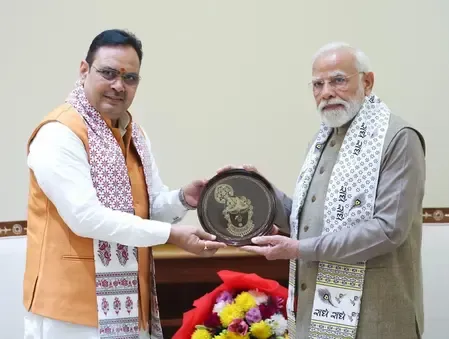 क्या मुख्यमंत्री भजनलाल शर्मा ने प्रधानमंत्री मोदी और केंद्रीय मंत्री जेपी नड्डा से मुलाकात की?