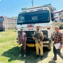 Baramulla Police seize 14 vehicles in illegal mining crackdown
