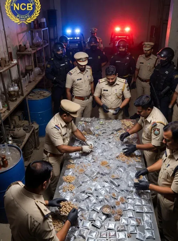 मुंबई नारकोटिक्स सेल ने ₹50 करोड़ की ड्रग फैक्ट्री का भंडाफोड़ किया, कारतूस भी बरामद