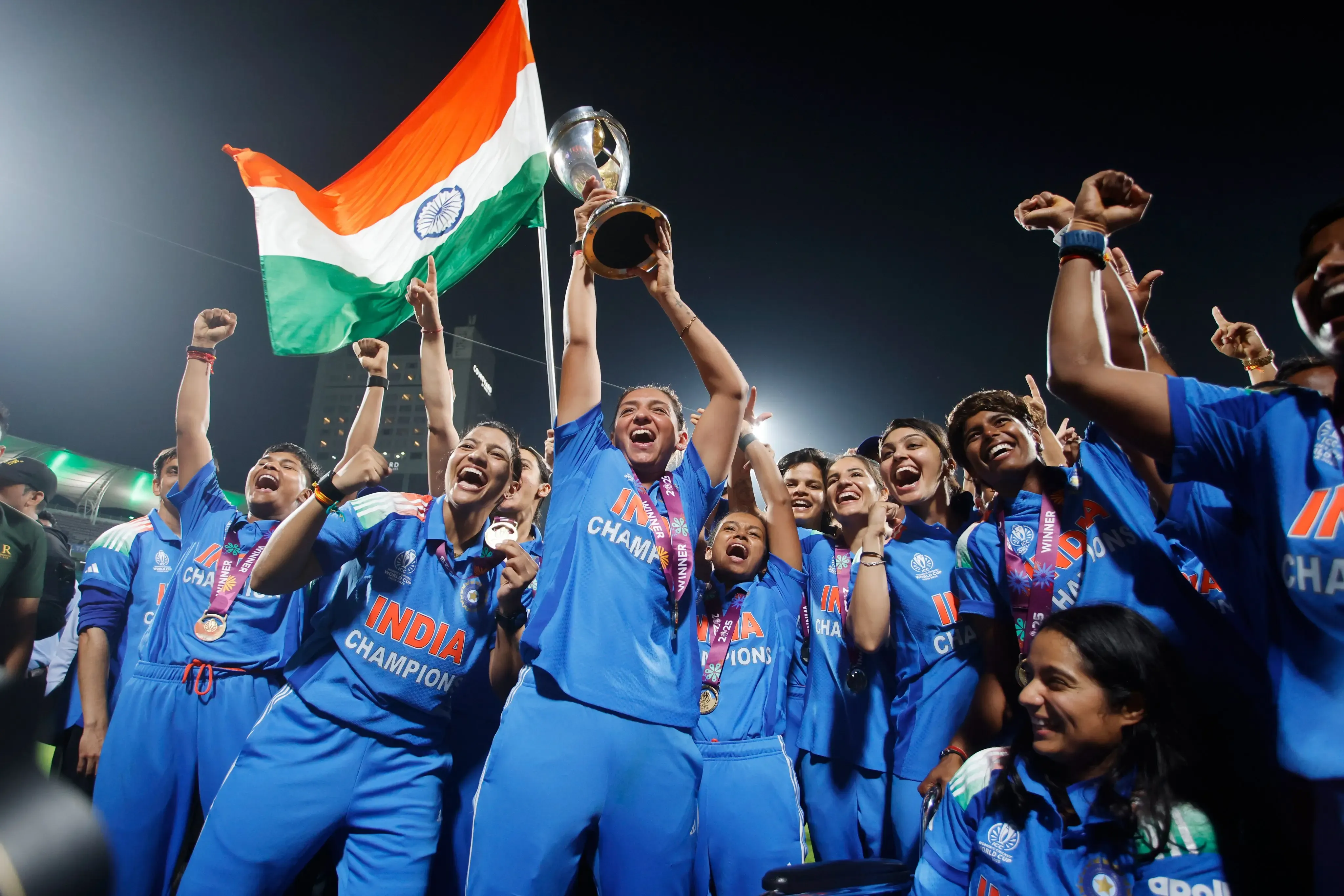 Will Anyone Dare to Challenge? The Tricolor Soars High as Women in Blue Celebrate World Cup Triumph