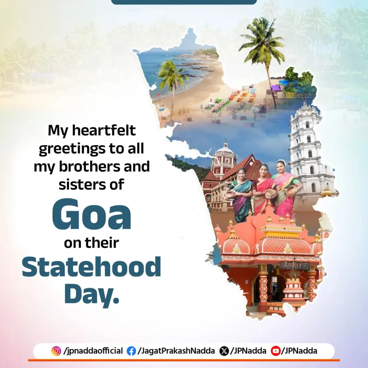 Nadda Greets Goa on 39th Statehood Day