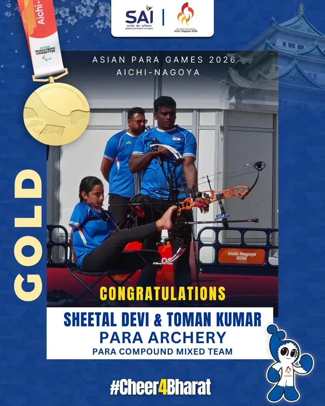Nadda Hails Sheetal Devi, Toman Kumar's Para Archery Gold