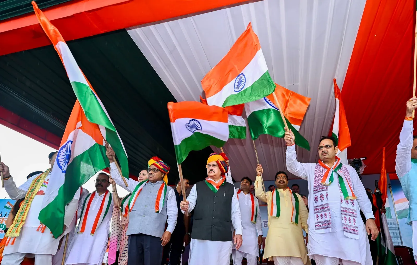 Nadda joins Tiranga Yatra in Jaipur, rallies for Har Ghar Tiranga