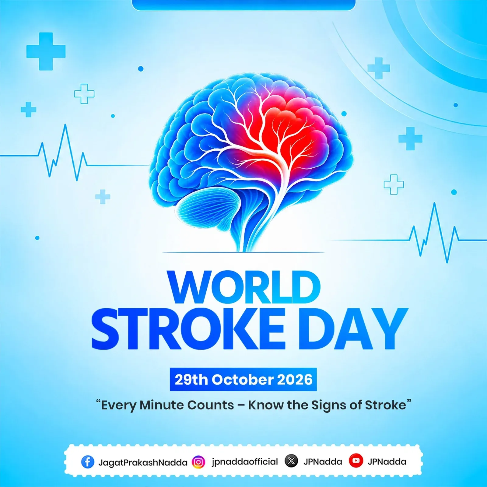 Nadda marks World Stroke Day, urges FAST action