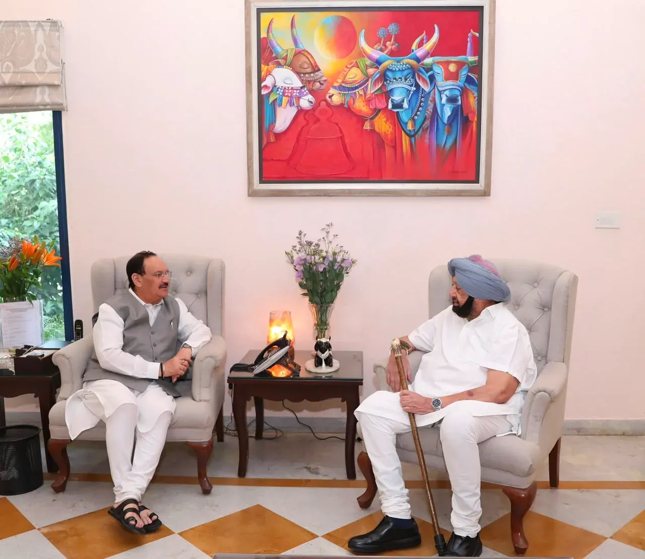 Nadda meets Amarinder Singh, discusses Punjab politics