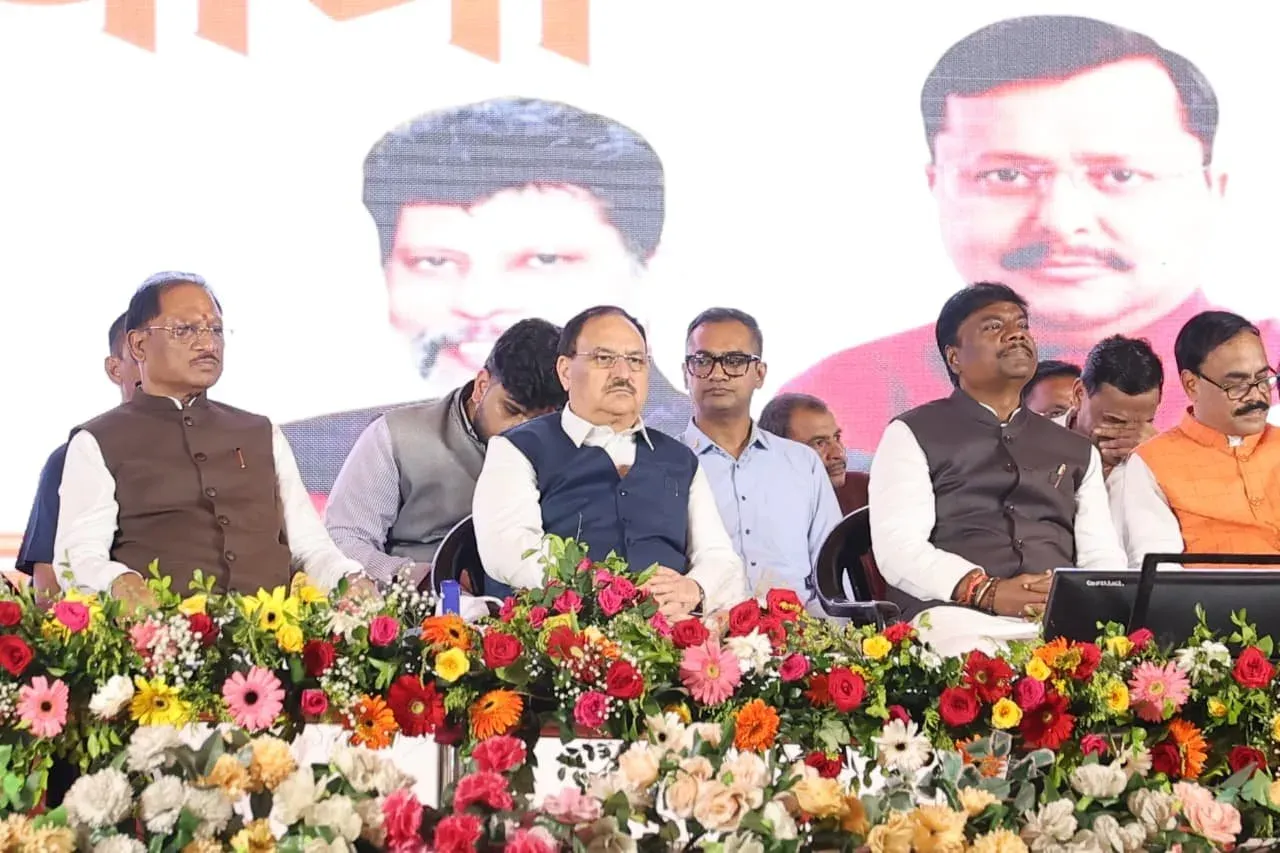 Nadda rallies BJP workers in Durg for voter-roll drive