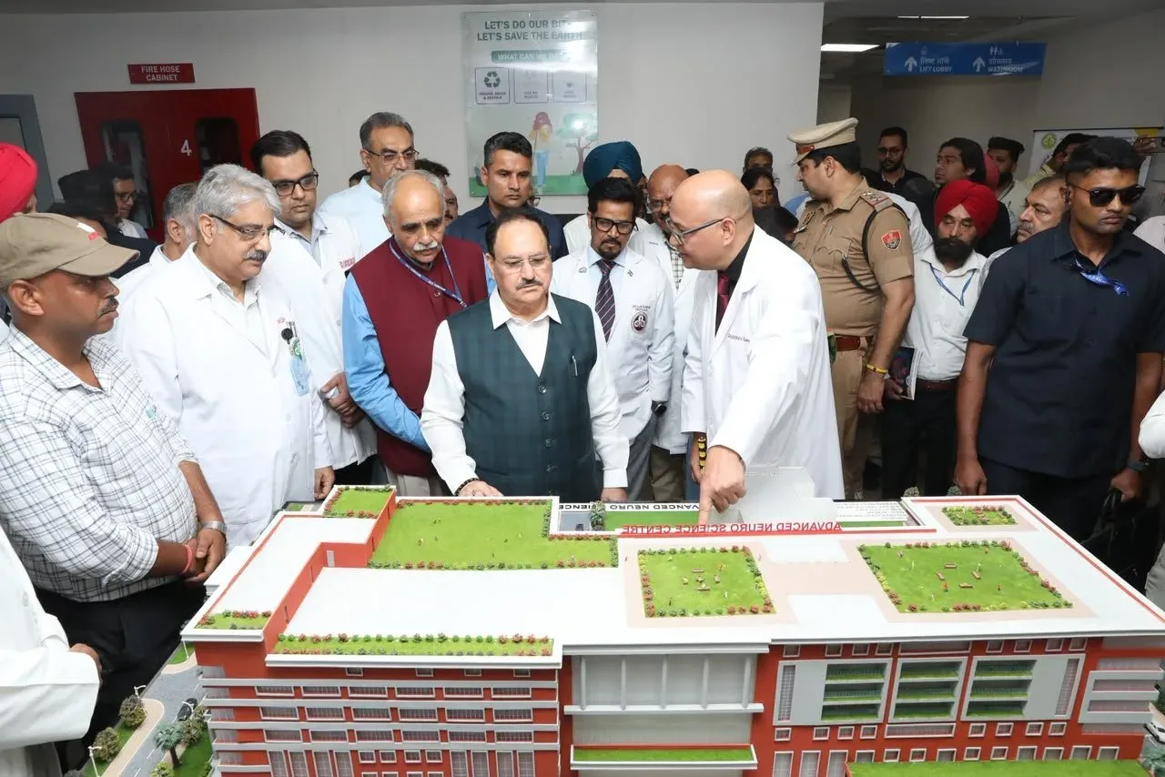 Nadda Reviews New AMCC and ANC Facilities at PGIMER Chandigarh