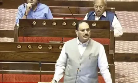J.P. Nadda Critiques INDIA Bloc in Rajya Sabha for Undermining Democracy and Engaging in Appeasement Politics