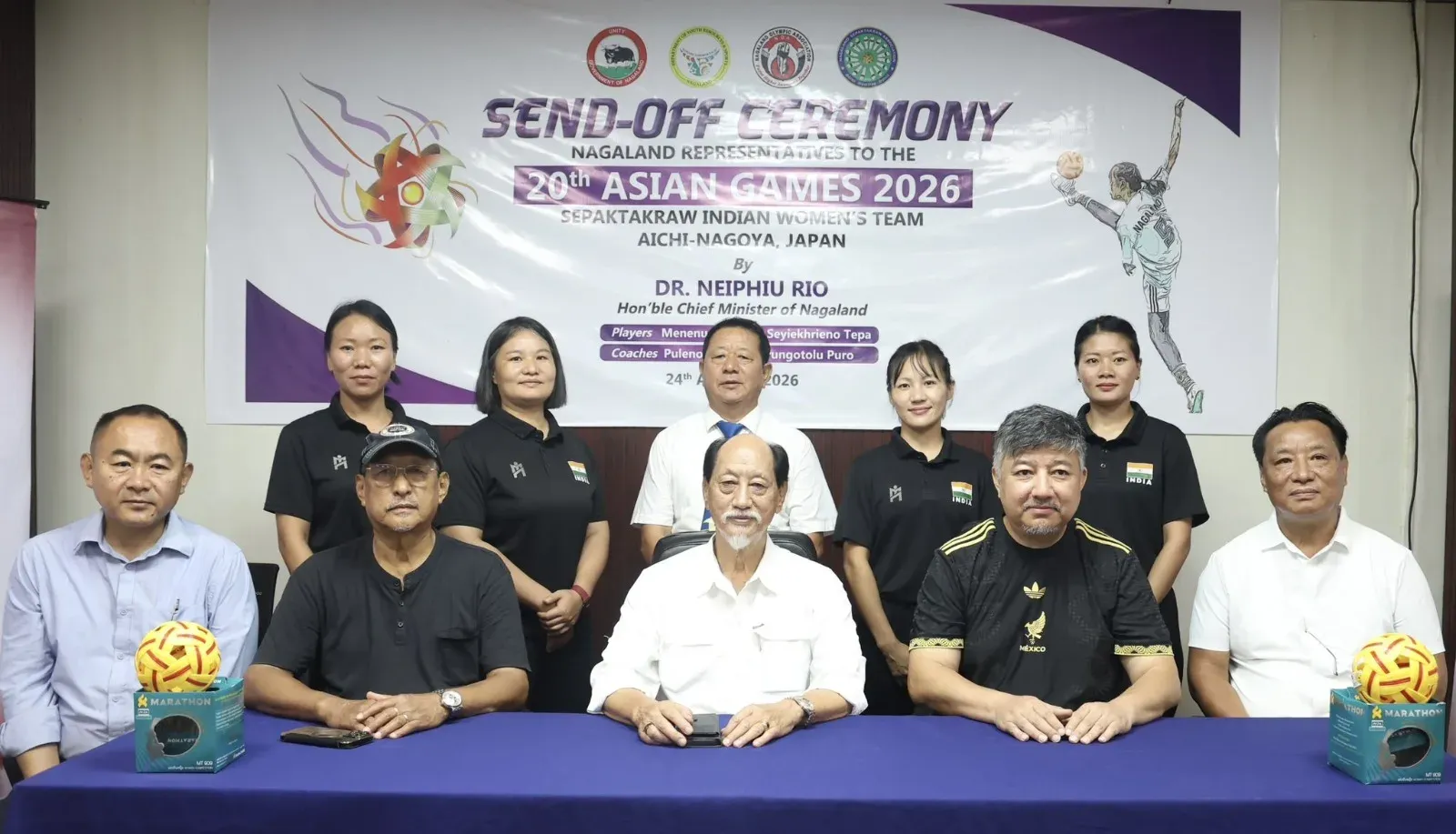 Nagaland CM Rio bets on sports to drive jobs, sends off Asian Games sepaktakraw team