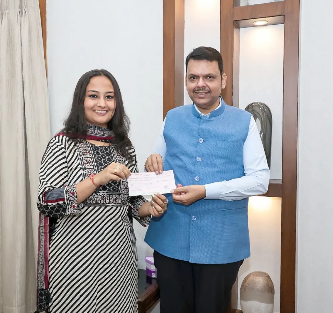 Nagpur Corporator Donates ₹21,000 to CM Fadnavis Relief Fund
