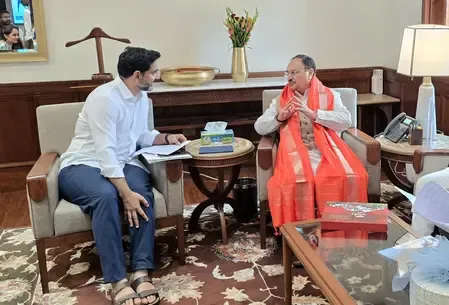 नई दिल्ली : आंध्र प्रदेश में यूरिया की कमी को लेकर मंत्री नारा लोकेश ने जेपी नड्डा से की मुलाकात