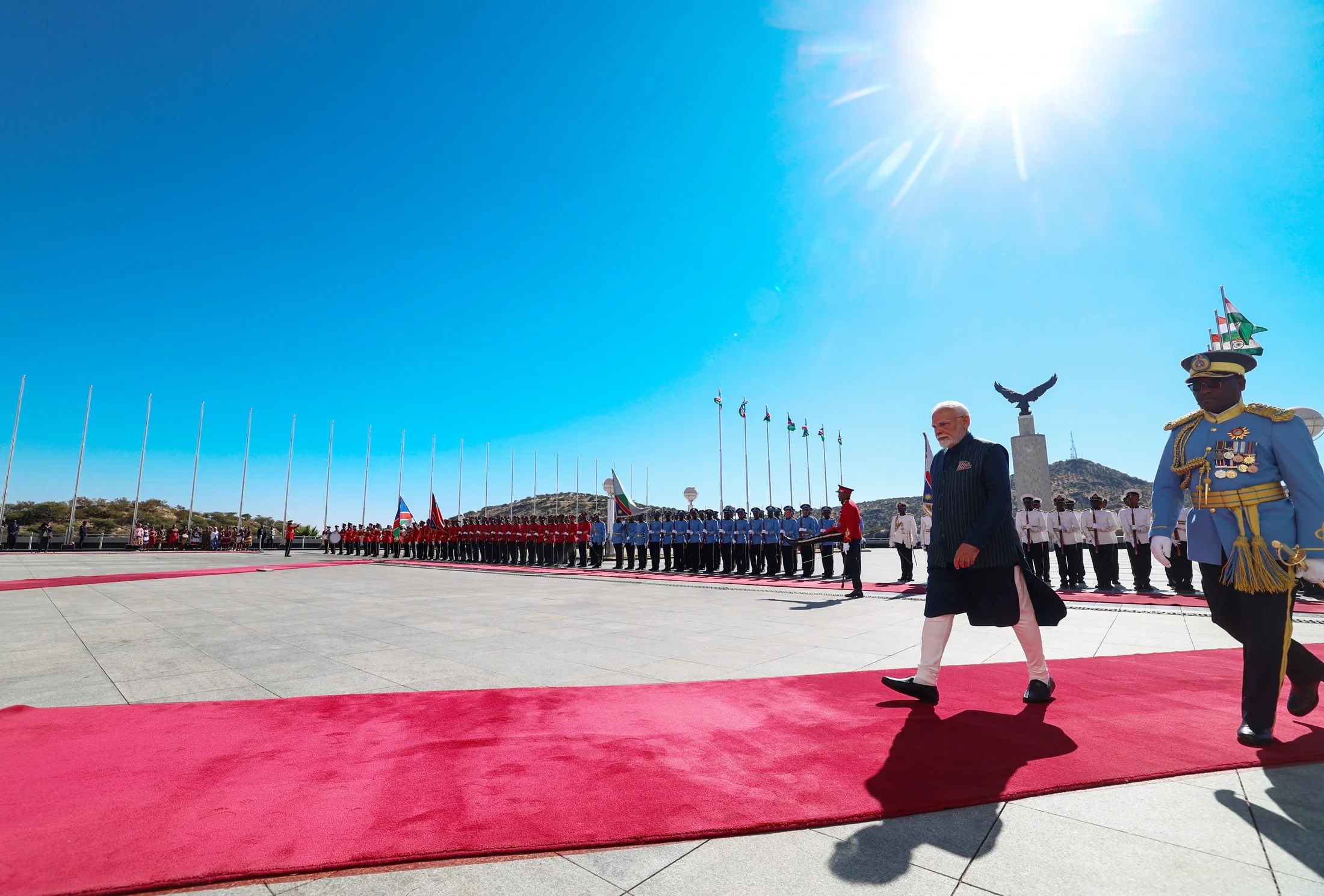 How did Namibian President honor PM Modi's visit?