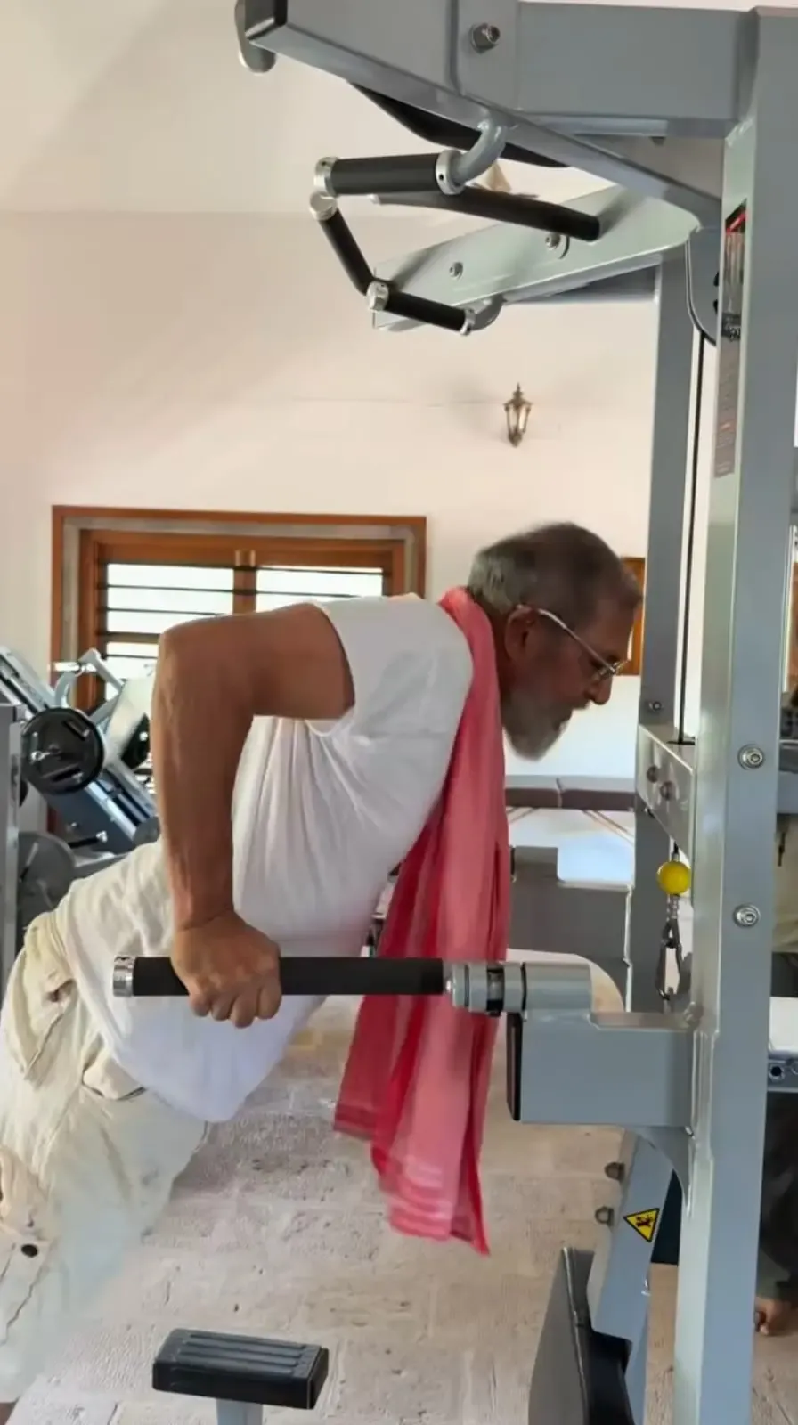 Nana Patekar executes 15 tricep dips at 76, resets fitness benchmarks