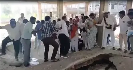 Did Telangana MLA Survive a Basement Collapse During Housing Inspection?