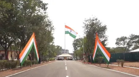 What Is the Significance of the National Flag on a 108-Feet High Mast at the Army Garrison in Hyderabad?