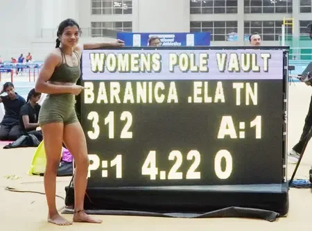 Baranica Elangovan Shatters Pole Vault Record at National Indoor Athletics Championships