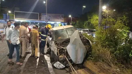 नवी मुंबई में दो वाहनों में टक्कर, हादसे में सभी सुरक्षित