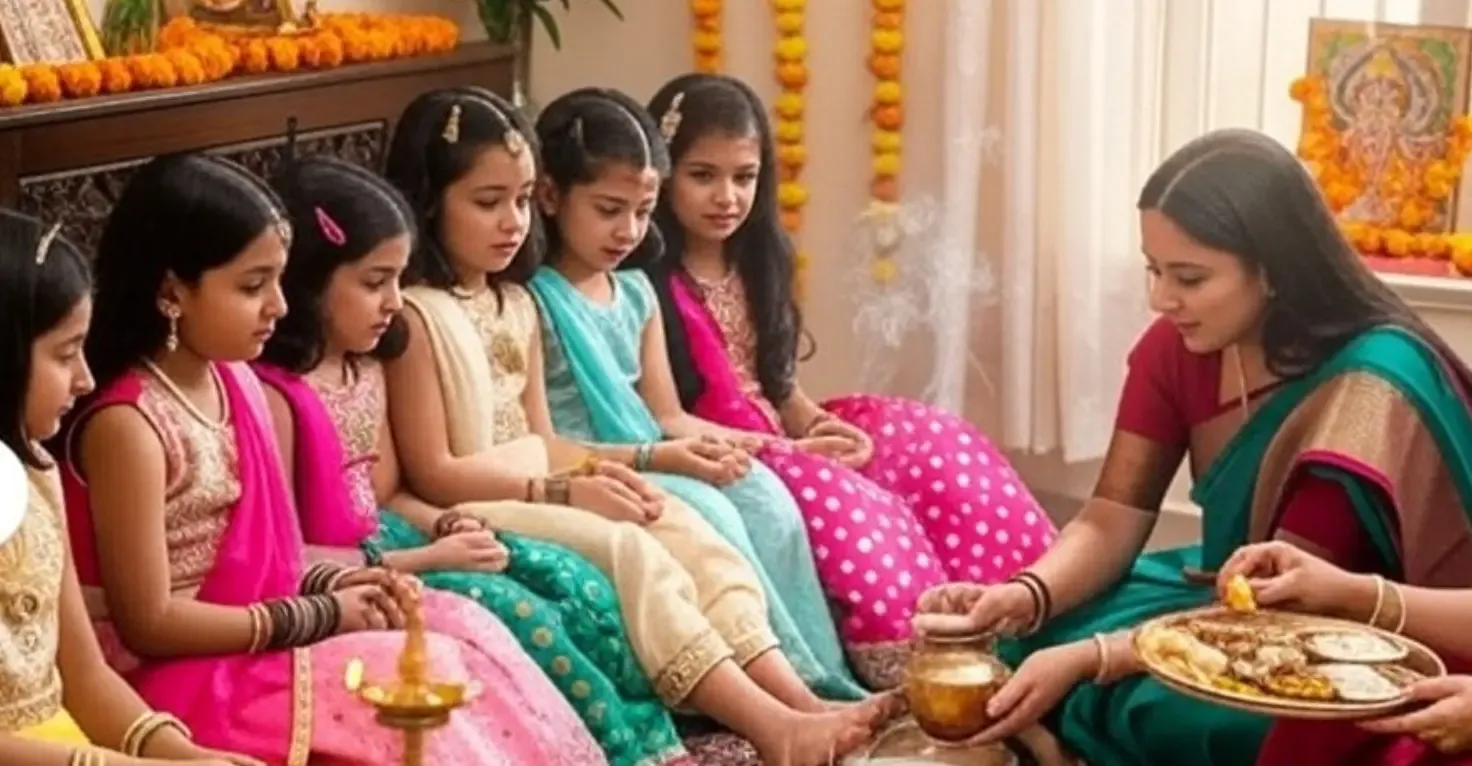क्या नवरात्रि 2025 में महानवमी पर कन्या पूजन का विशेष महत्व है? जानिए शुभ मुहूर्त और विधि