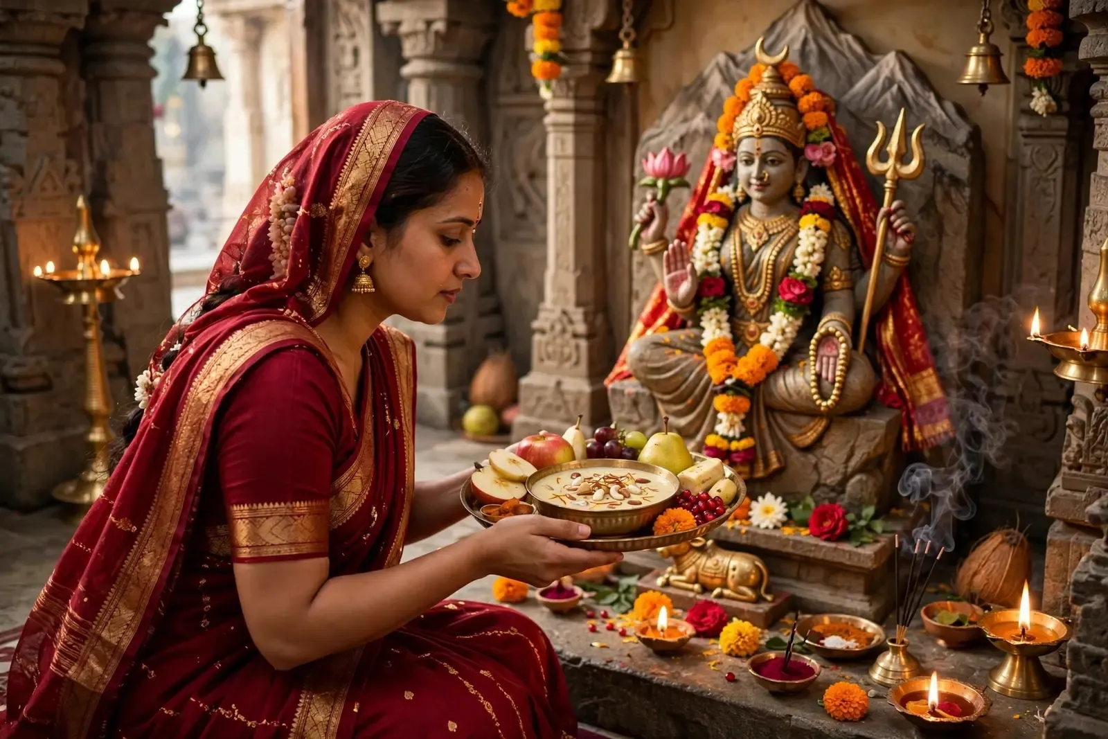 शारदीय नवरात्र 2026: नौ दिन, नौ देवियाँ — हर दिन का सही भोग जानें